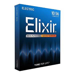 Encordoamento para Guitarra 7 Cordas Elixir Nanoweb Light .010