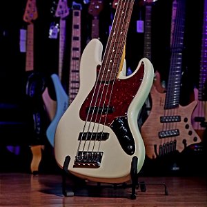 Baixo 5 Cordas Fender American American Professional II Jazz Bass V Olympic White