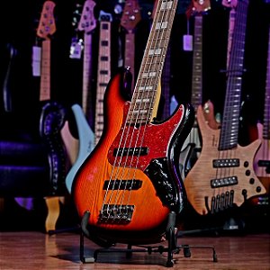 Baixo 5 Cordas Fender American Deluxe Jazz Bass V Sunburst 1998