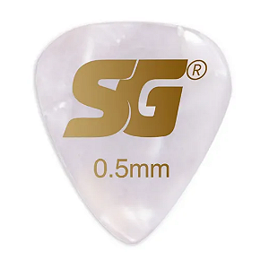 Palheta para Guitarra, Baixo e Violão SG Tradicional 0.5mm Madrepérola