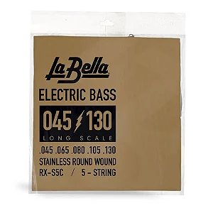 Encordoamento para Baixo 5 Cordas La Bella RX Stainless Long .045