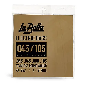 Encordoamento para Baixo 4 Cordas La Bella RX Stainless Long .045