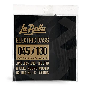 Encordoamento para Baixo 5 Cordas La Bella RX Nickel Extra Long .045