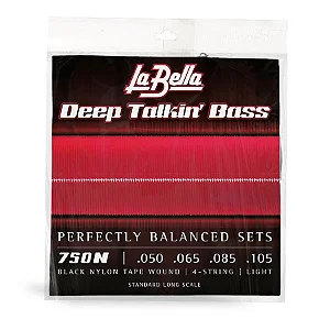 Encordoamento Para Baixo 4 Cordas Deep Talkin’ Bass Black Nylon .050