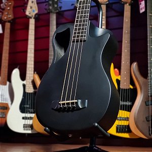 Baixo 4 Cordas Desmontável Overhead Carbon Black Travel Bass