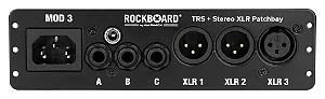 Patchbay Rockboard by Warwick MOD 3 V2 XLR e P10 para Pedalboard com 7 conexões