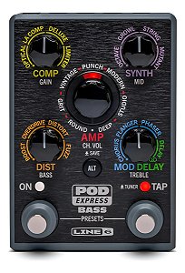 Pedaleira Multi Efeitos Para Baixo Line 6 Pod Express Bass