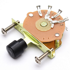 Chave Seletora 3 Posições Para Guitarra Custom Sound Knob Preto