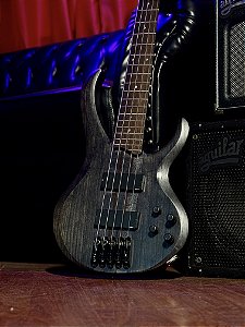 Baixo 5 Cordas Ativo Ibanez BTB705DX Transparent Black Flat