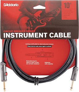 Cabo Instrumento P10 Daddario Circuit Breaker Trava 3.05m