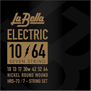 Encordoamento 7 Cordas para Guitarra La Bella Nickel .010