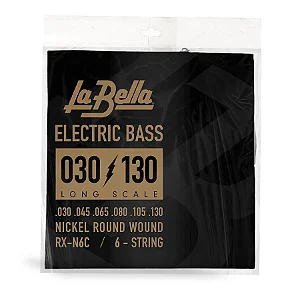Encordoamento Para Baixo 6 Cordas La Bella Rx Nickel .030