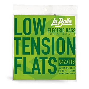 Encordoamento Para Baixo 5 Cordas La Bella Low Tension Flats .042