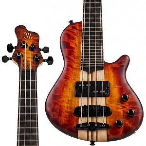 Mini Baixo 4 Cordas Ativo Mayones Cali 4 Transparent Custom Color Matt
