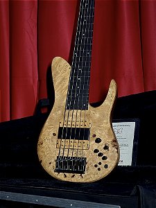 Baixo 6 Cordas Fodera Imperial II Elite Buckeye Burl 2017