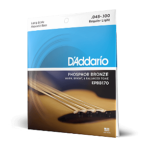 Encordoamento Para Baixolão 4 Cordas Daddario Phosphor Bronze .045