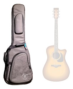 Bag Capa Acolchoada Para Violão Folk Show Elegance Cinza