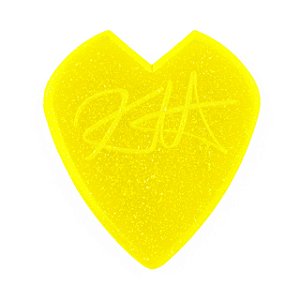 Palheta para Guitarra Dunlop Kirk Hammet Jazz III 1.38mm Yellow Glitter