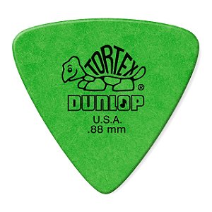 Palheta para Guitarra e Baixo Dunlop Tortex Tringle 0.88mm Verde