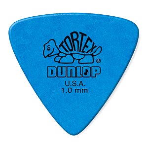 Palheta para Guitarra e Baixo Dunlop Tortex Tringle 1.00mm Azul