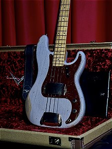 Baixo 4 Cordas Fender Custom Shop 57 Precision bass Faded Dirty White Blonde