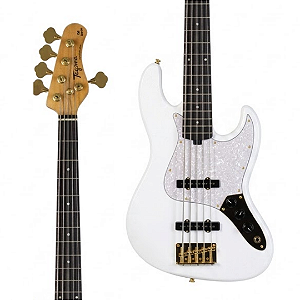 Baixo 5 Cordas Ativo Tagima TW-73 Plus Jazz Bass White Gold