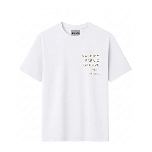 Camiseta Regular Nascido Para o Groove Gruveria Off White