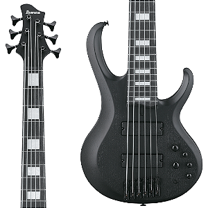 Baixo 6 Cordas Ativo Ibanez FAB1 Signature Felipe Andreoli Weathered Black