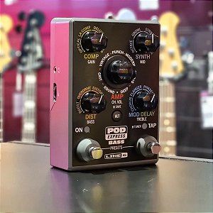 Pedaleira Multi Efeitos Para Baixo Line 6 Pod Express Bass