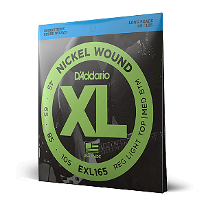 Encordoamento para Baixo 4 Cordas Daddario XL Nickel .045