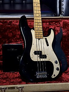 Baixo 4 Cordas Fender Custom Shop 2018 Limited 1958 Precision Bass Journeyman Relic Aged Black