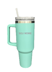 Copo Térmico com Canudo Personalizado | Verde