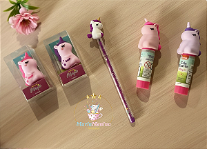 Apontador Plástico Raptor (Dinossauro) e Magic (Unicórnio)