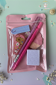 Kit Doçura Papelaria Kawaii Fofa 7 itens surpresa