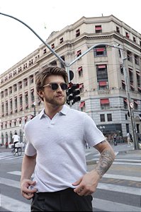 Camisa Alfaiataria Branca Polo Elegante