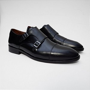 Sapato Masculino Monk Preto Elegante