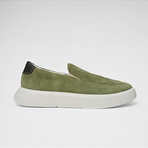 Sapatênis Slip On Verde com Solado Branco
