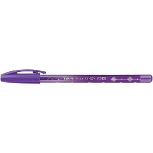 CANETA ESF TRIS SLIDE FANCY 1.0  ROXO