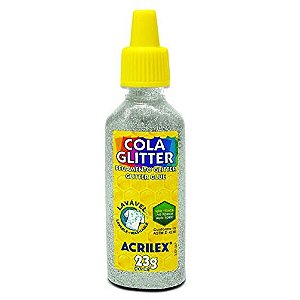 COLA GLITTER 23G / -COR PRATA
