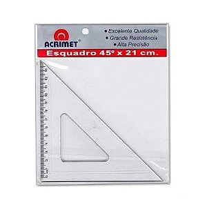 ESQUADRO ESCOLAR ACRIMET 45 (21CM)