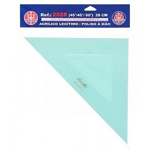 ESQUADRO ACRIL. 2M/M S/ GRAV. 45° 28 CM