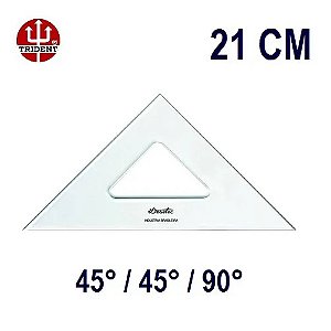 ESQUADRO ACRIL. 2M/M S/ GRAV. 45° 21 CM