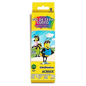 GIZ DE CERA CURTO ACRILEX 15 CORES