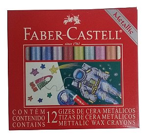 GIZ DE CERA FINO METALICO C/12 CORES