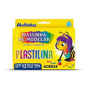 MASSA DE MODELAR 12 CORES BASE CERA