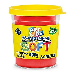 MASSA DE MODELAR SOFT 500G VERMELHO
