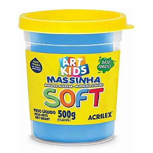 MASSA DE MODELAR SOFT 500G AZUL
