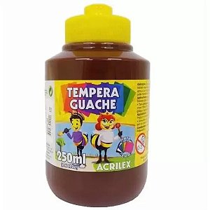 TEMPERA GUACHE 250ML MARROM