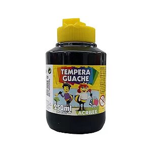 TEMPERA GUACHE 250ML  PRETO