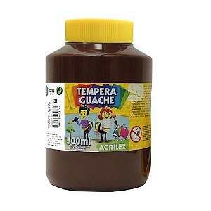 TEMPERA GUACHE 500ML MARROM